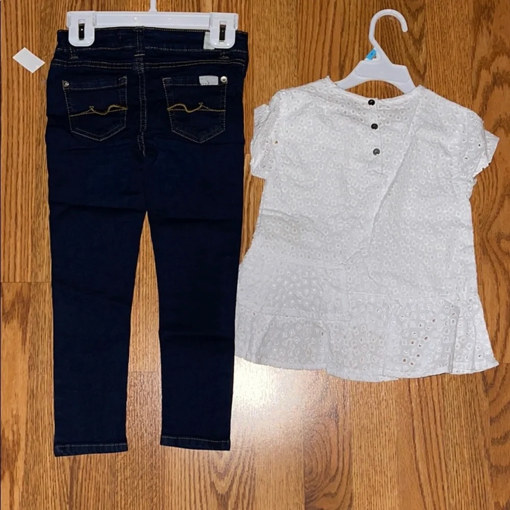 NWT 7 For All Mankind 5 Blue Jeans Shirt Blouse